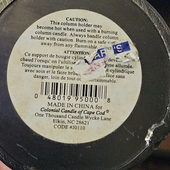 Colonial Candle of Cape Cod Snowman Metal Candle Holder - Picture 3 of 3